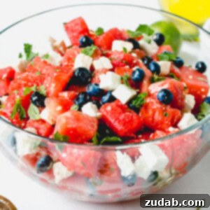 Blueberry Feta Watermelon Salad