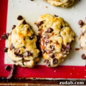 Brown Butter Chocolate Chip Cookies stuffed with Nutella and Dulce de Leche.