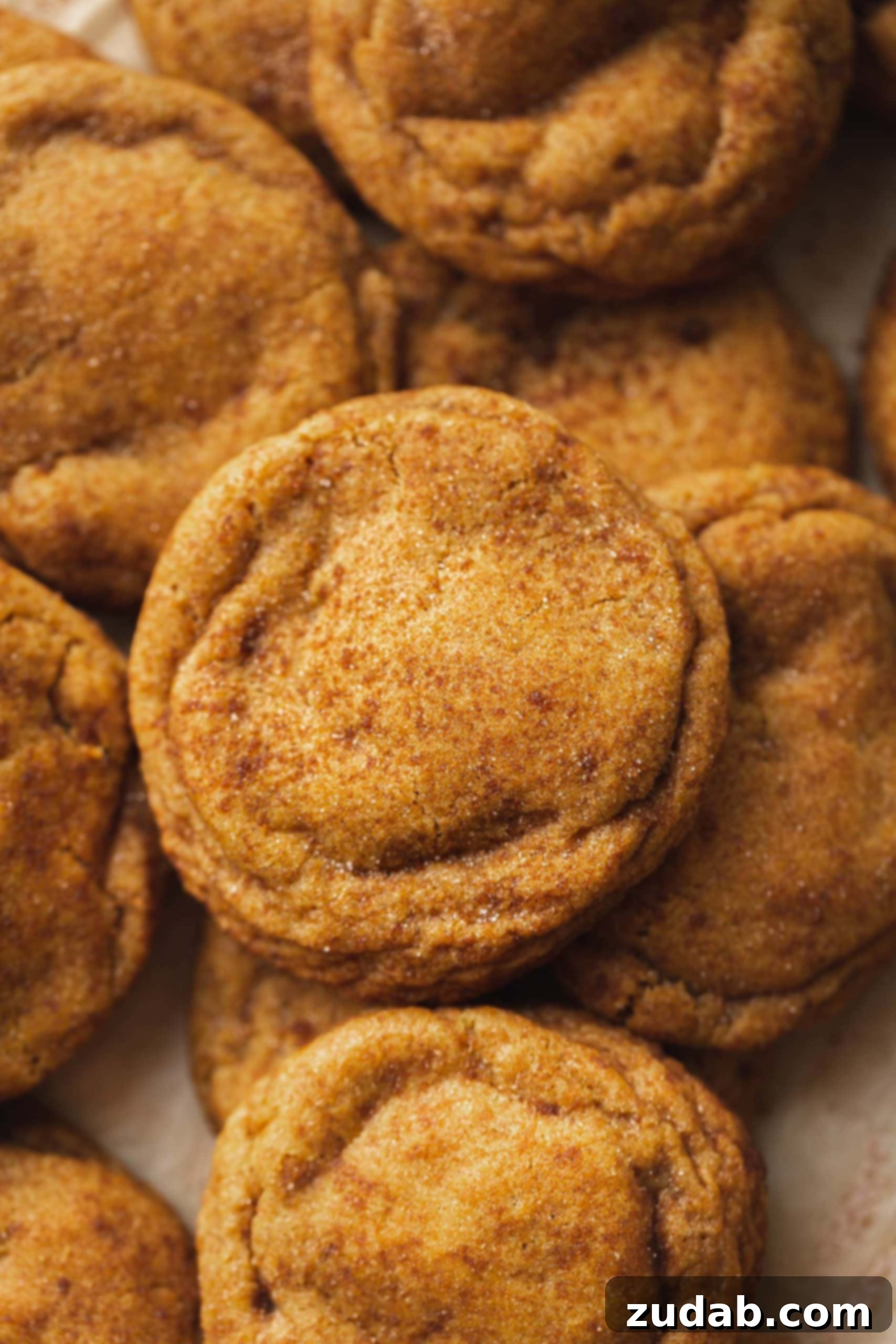 The Best Chewy Pumpkin Cookies I Ever Ate A picture of chewy pumpkin cookies with brown sugar and cinnamon on top.