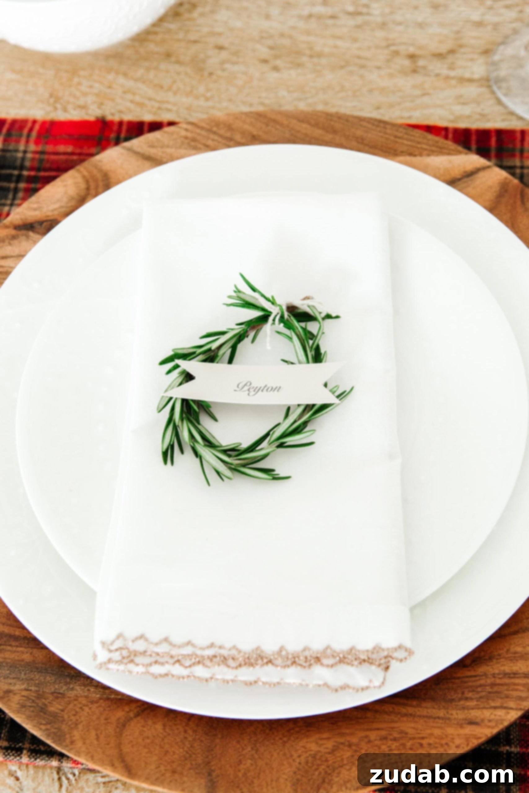 Christmas Dinner: A Nativity Tradition 6 rosemary wreath name tag
