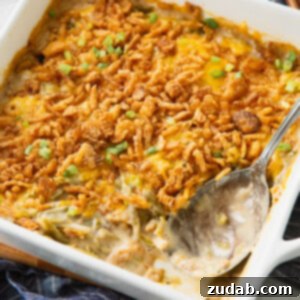 Ultimate Classic Green Bean Casserole 6 Classic Green Bean Casserole with golden fried onions, a perfect Thanksgiving side dish.