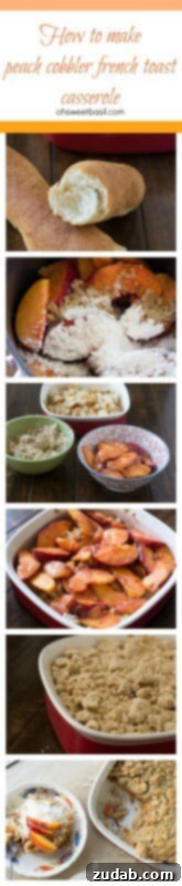 Everyone loves fresh #peachcobbler, but turn it into #breakfast-! Seriously, it's the perfect way to start out the school year! ohsweetbasil.com Peach Cobbler French Toast Casserole Everyone loves fresh peach cobbler, but turn it into breakfast! Seriously, it's the perfect way to start out the school year! ohsweetbasil.com Peach Cobbler French Toast Casserole