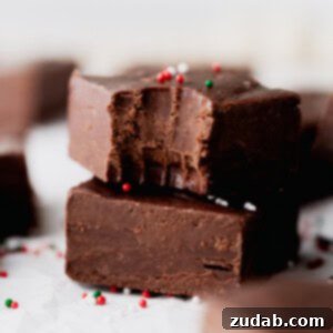 Fudge A plate of homemade chocolate fudge squares.