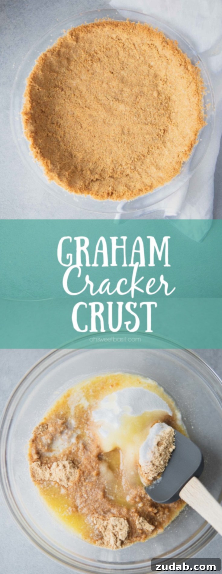 Buttery Graham Crust 4 A beautifully baked graham cracker crust, perfectly pressed into a pie dish, ready for your favorite filling.