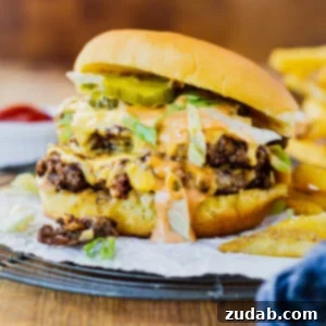 Delicious Smash Burgers ready to serve