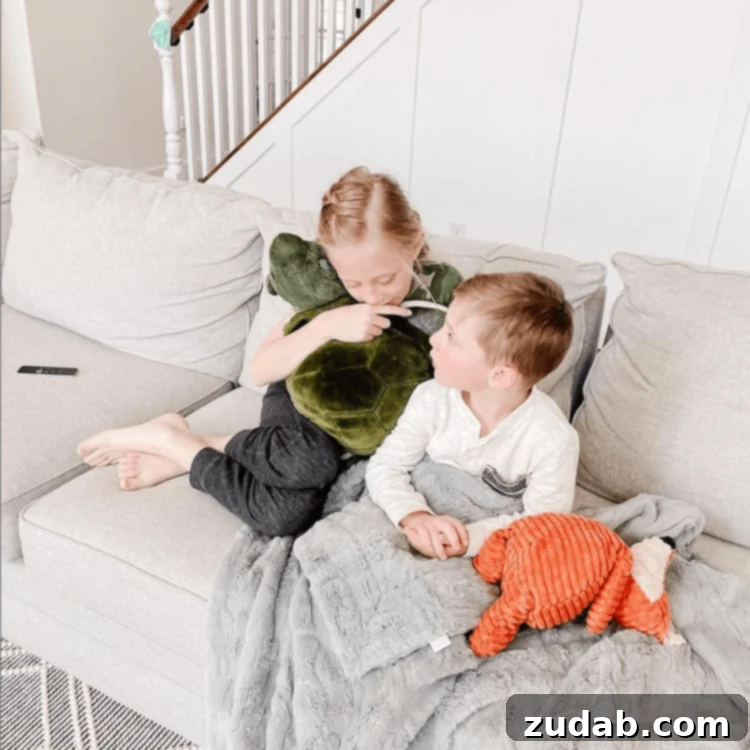 Cultivating Calm Hearts 2 A mother's gentle embrace brings comfort and peace to her children, fostering a sense of security and love in the family home.