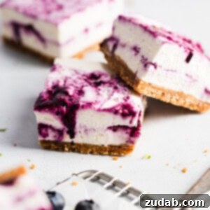 Luscious No-Bake Blueberry Lime Cheesecake Bars 7 no bake blueberry lime cheescake bars