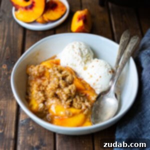 Smoked Peach Crisp