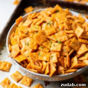 Smoked Cheezits in a bowl