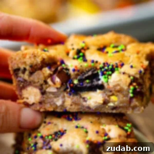 Halloween Peanut Butter Blondies