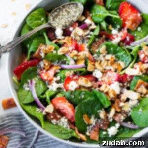 Delicious Strawberry Feta Spinach Salad with Poppy Seed Dressing