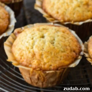 A golden-brown banana muffin