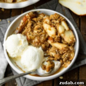 The Most Luscious Pear Crisp