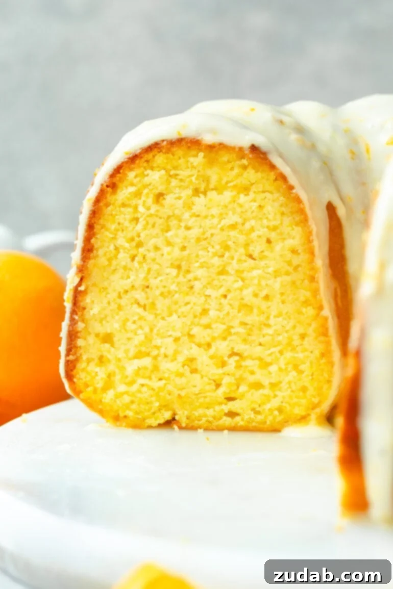 a photo taken of the cross-section of the dessert sitting on a white serving platter.