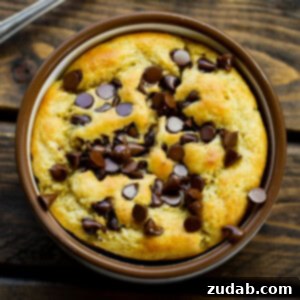 Choc Chip Cookie Protein Mug Bake 7 A delicious Protein Chocolate Chip Cookie Baked Oatmeal in a Mug