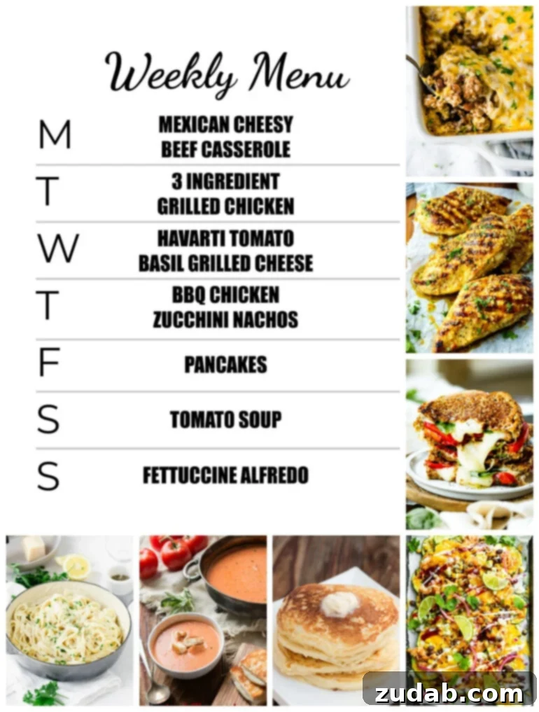 Weekly Meal Plan - September 18-24 2 A beautifully arranged weekly meal plan overview, showcasing diverse and appetizing dishes for each day of the week.