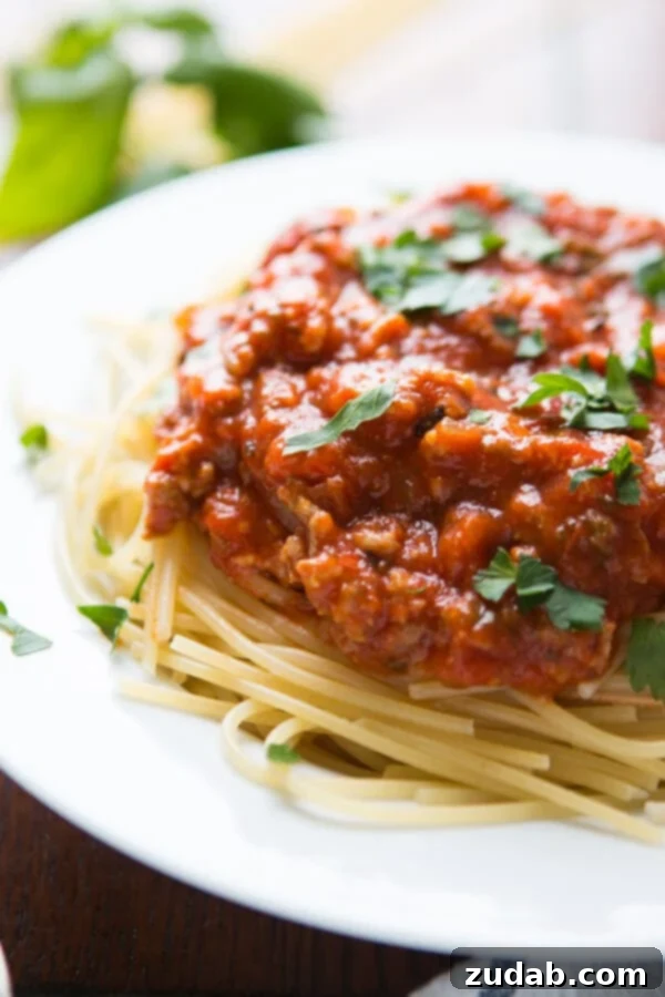 Your Weekly Meal Plan: Feb 26 - Mar 3 5 A heartwarming plate of spaghetti generously topped with a rich, homemade tomato sauce, perfected over years to become a family favorite.