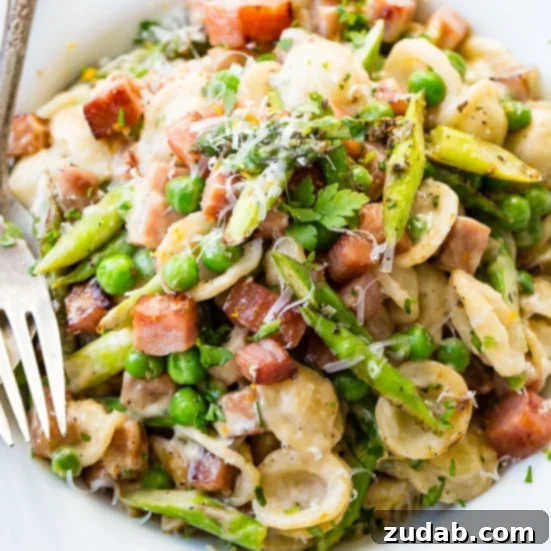Seven Days of Flavor: April 8-14 5 Spring Ham and Asparagus Lemon Cream Pasta, a perfect weeknight meal.