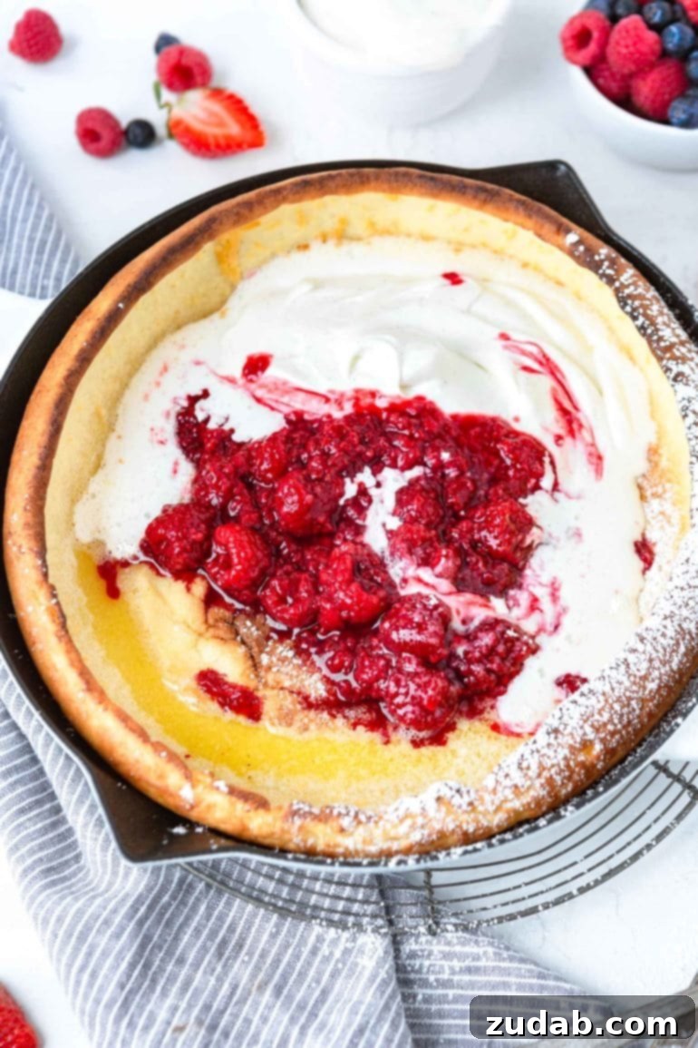Seven Days of Flavor: April 8-14 8 A baked Dutch Baby pancake topped with whipped cream and fresh berries.