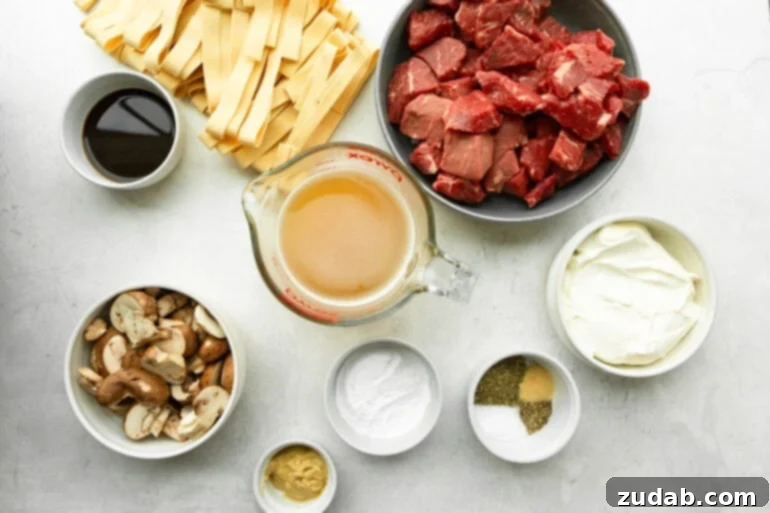 Effortless Slow Cooker Beef Stroganoff 4 Ingredients for slow cooker beef stroganoff