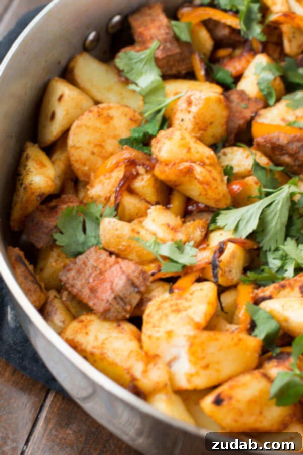 5-Ingredient Steak Hash: The Ultimate Easy & Healthy Dinner with Alexia Smart Classics Delicious 5-Ingredient Steak Hash: An Easy & Healthy Dinner Recipe with Alexia Fries, Onions, Steak, and Bell Peppers