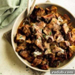 Succulent Slow Cooker Garlic Butter Steak Bites 6 a large serving bowl of tender, fall apart steak bites