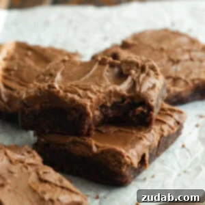 Classic Cafeteria Frosted Brownies 7 A perfectly portioned square of Lunch Lady Brownie, topped with smooth chocolate frosting.