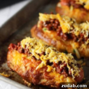 Jalapeño & Cheddar Pretzel Hot Dog Buns with Turkey Chili Cheese