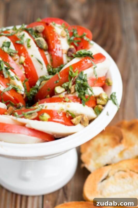 Grow Your Best Tomatoes: 5 Tips and a Delicious Gratin 4 The BEST Caprese Salad with Pistachios ohsweetbasil.com