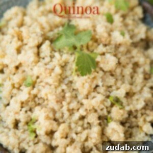 Cilantro Lime Quinoa ready to be served