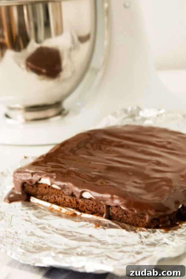 Delicious Peppermint Patty Brownies An overhead shot of the Peppermint Patty Brownies, with a few pieces already cut, showcasing their irresistible layers and tempting texture. A perfect treat for any occasion, from casual snacks to elegant desserts.