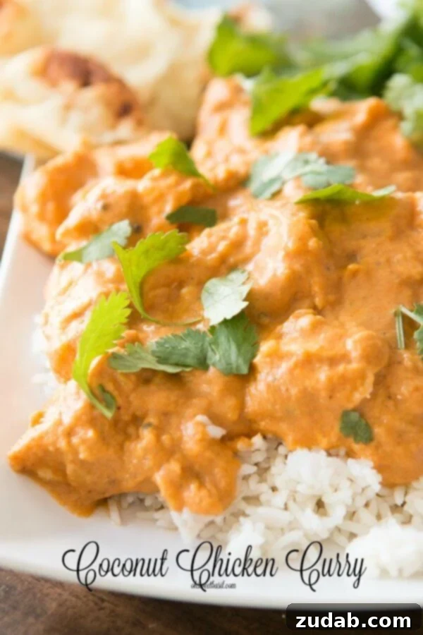 Homemade Coconut Curry Chicken Ingredients List All the ingredients for coconut curry chicken, including chicken, spices, onions, garlic, and coconut milk, arranged on a kitchen counter.