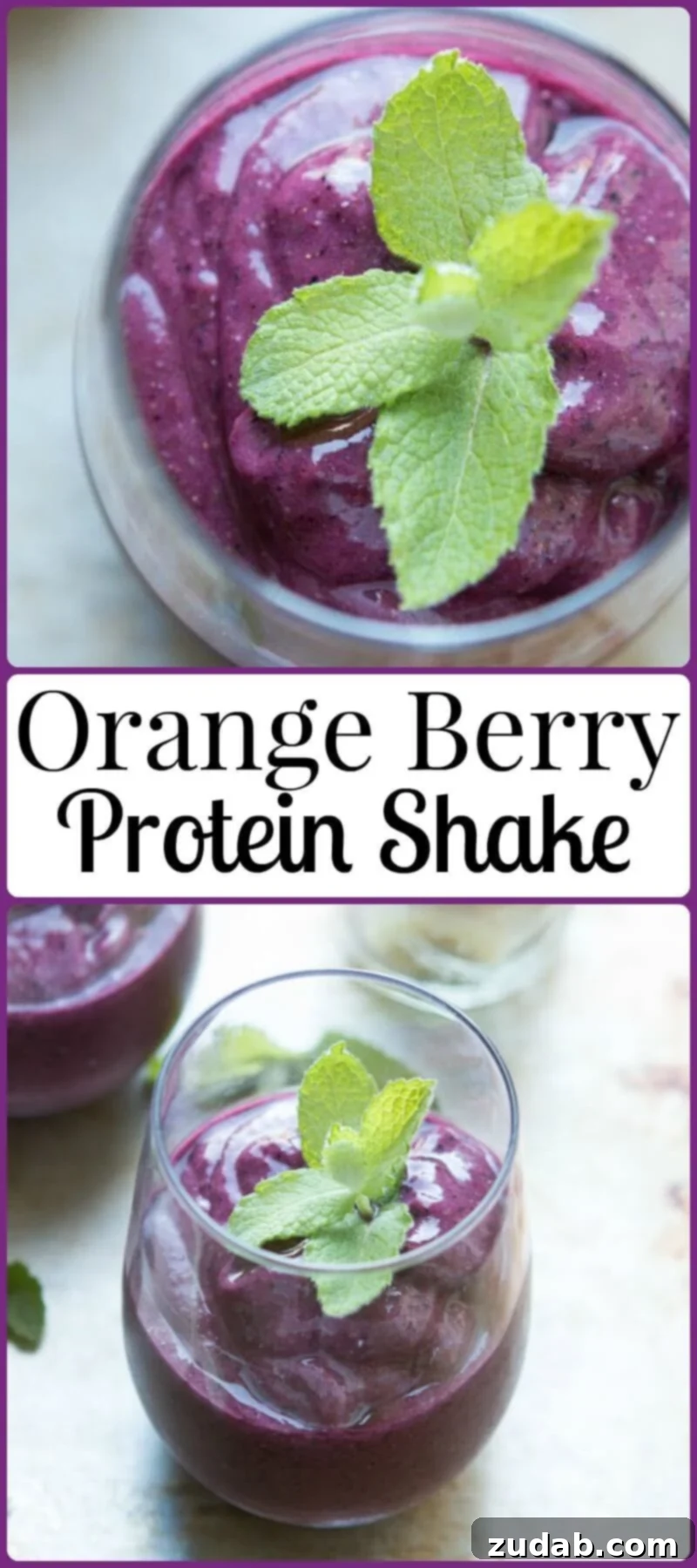 Golden Berry Protein Fuel 2 Bright orange berry protein shake for a happier and healthier day, recipe by ohsweetbasil.com
