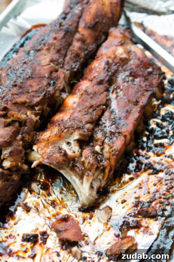 Blackberry Hoisin Glazed Ribs 7 sticky slow cooker ribs that are so easy but that sauce is so darn good! ohsweetbasil.com