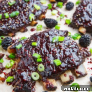 Super easy slow cooker BBQ ribs in a tasty blackberry and hoisin sauce with a healthy hit of Chinese 5 spice!