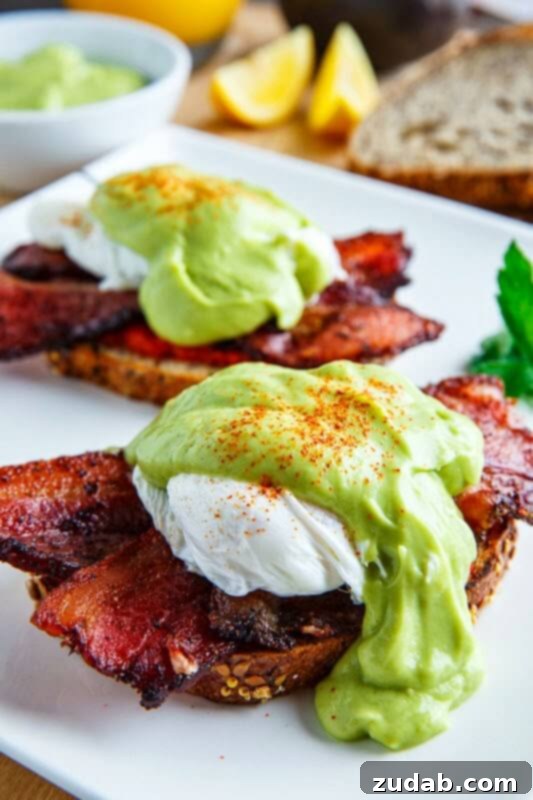 Blackberry Hoisin Glazed Ribs 4 Bacon Eggs Benedict with Avocado Hollandaise