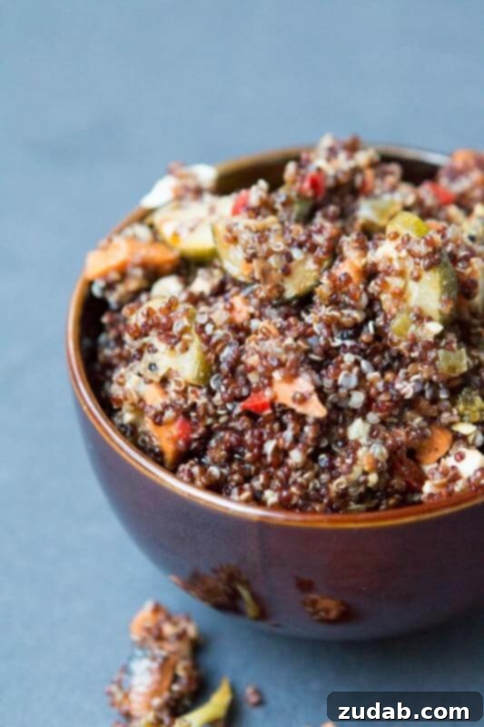 Cowboy Caviar Quinoa Recipe Video 7 A hearty Sun-dried Tomato Quinoa Bowl, offering a quick, easy, and healthy dinner option packed with Mediterranean flavors.