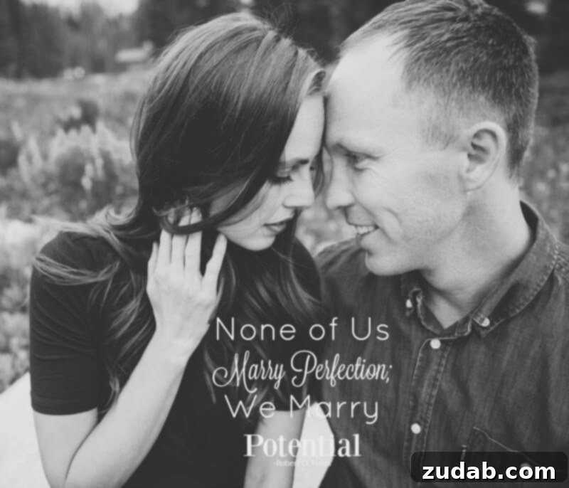 My Own Worst Enemy In Our Marriage 5 A couple looking forward, representing the idea that we marry potential, not perfection, in relationships.