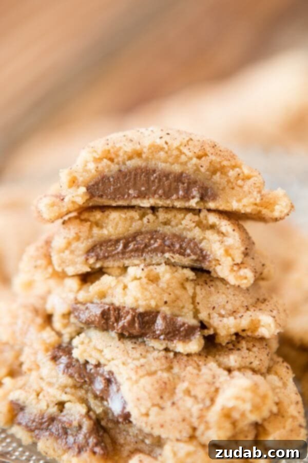 Fudge Lava Chocolate Chip Cookies 5 Soft peanut butter cookies stuffed with luscious chocolate, a perfect combination for any sweet craving.
