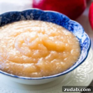Two-ingredient Instant Pot applesauce, perfect for canning or freezing. ohsweetbasil.com