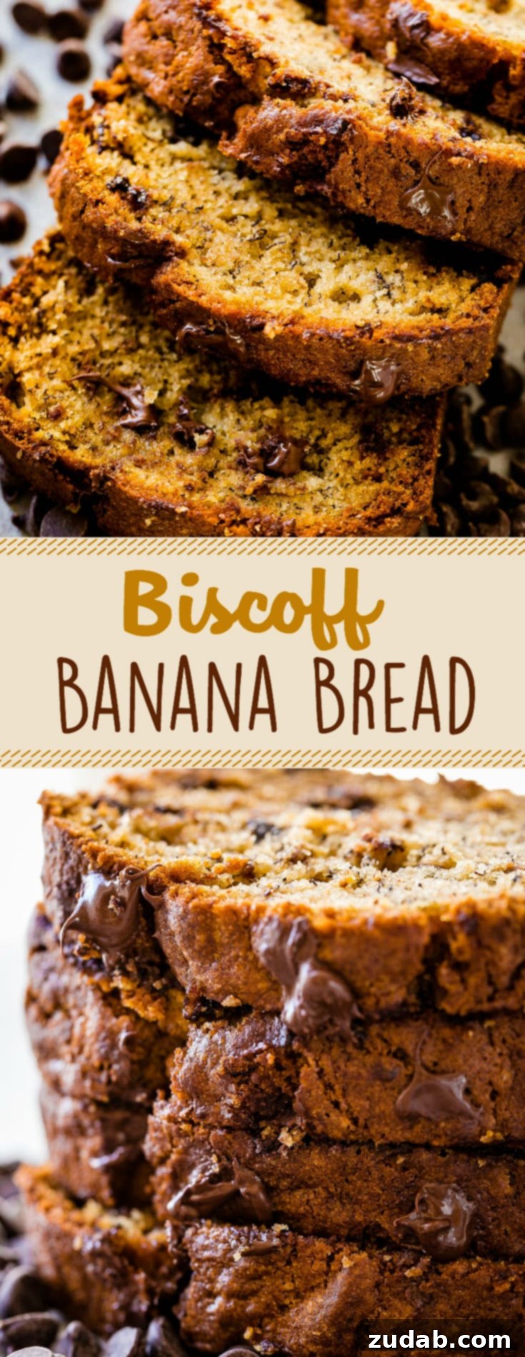Ultimate Biscoff Banana Bread 8 This Biscoff Banana Bread recipe, with its subtle and delightful Biscoff flavor, is our new absolute favorite way to bake banana bread.