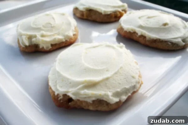 Delicious Banana Lemon Cookies on a cooling rack