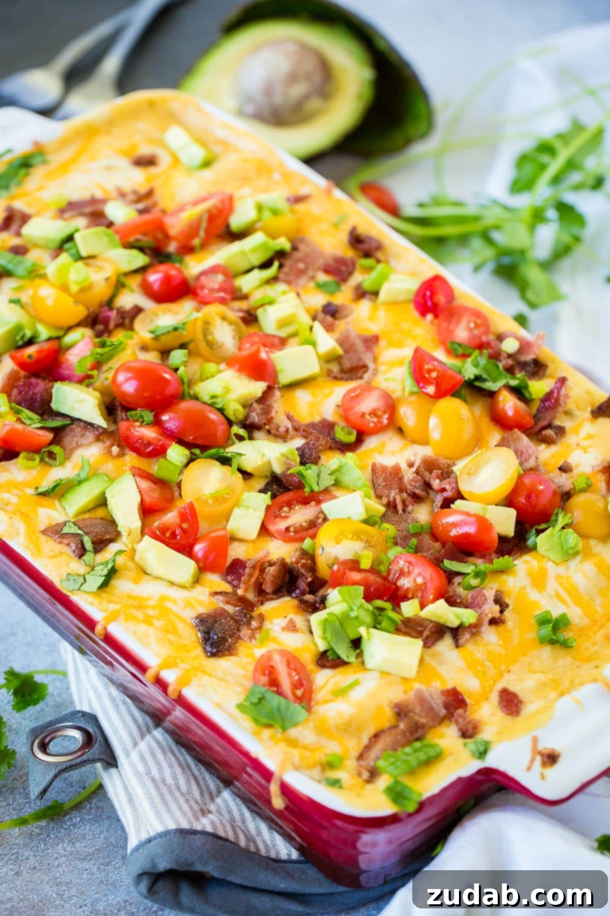 Salsa Verde Sausage and Cheese Breakfast Enchilada Bake 3 Need breakfast recipes to feed a crowd? Try this cheesy salsa verde sausage breakfast enchiladas recipe ohsweetbasil.com