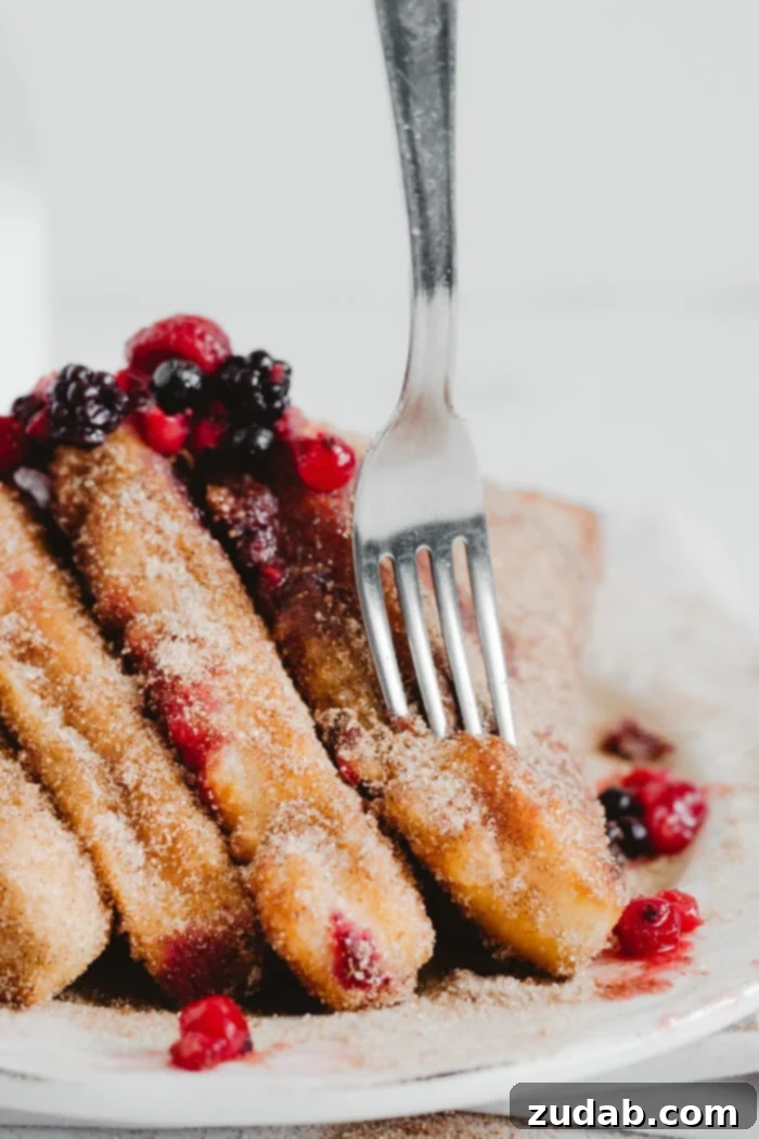 Puffy French Toast with a variety of toppings