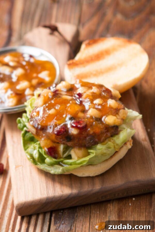 The exquisite chutney, key to the Mar-a-Lago Turkey Burger's fame Homemade Apple Chutney dripping over Oprah's Mar-a-Lago Turkey Burger