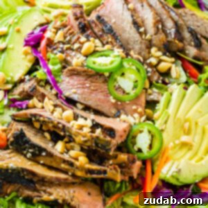 Grilled Flank Steak with Zesty Thai Peanut Salad 7 Thai Peanut Steak Salad