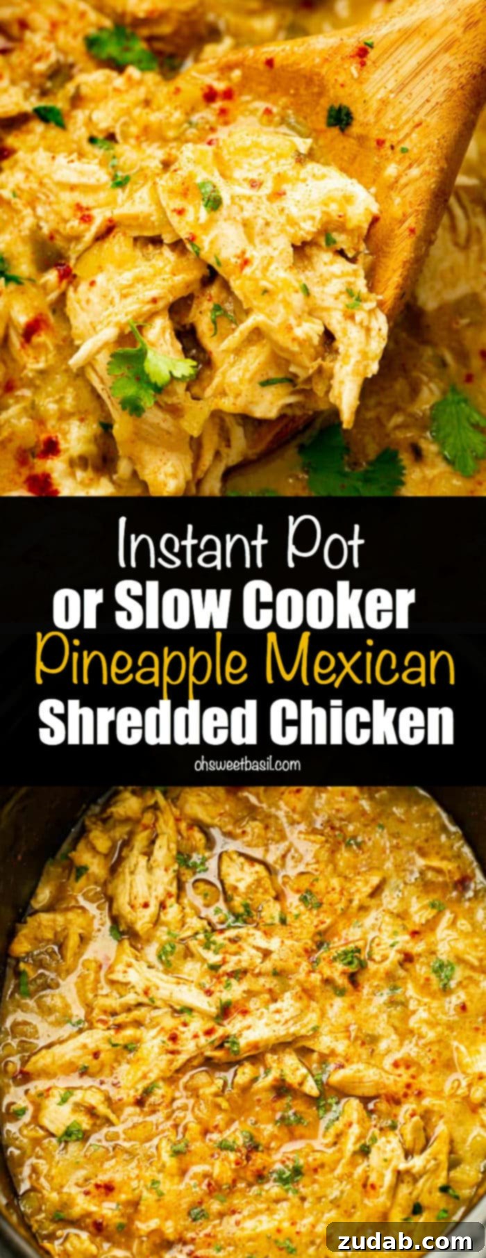 Tangy Pineapple Mexican Shredded Chicken for Instant Pot and Slow Cooker 7 img 48535 7