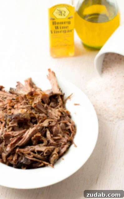 Effortless 4-Ingredient Slow Cooker Shredded Beef for Delicious Leftovers Tender Slow Cooker Shredded Beef Recipe, perfect for versatile meals and easy meal prep