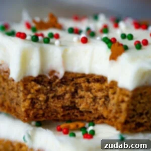 Cream Cheese Frosted Gingerbread Bars 2 img 65071 9