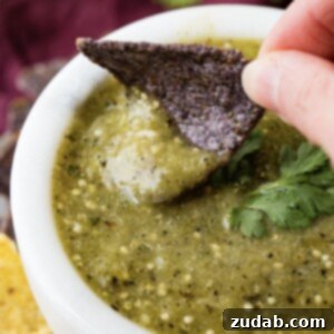 Authentic Salsa Verde From Scratch 8 A bowl of vibrant green salsa verde, ready to be served.